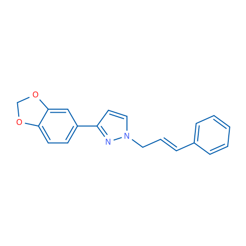 3-(2H-1,3-Benzodioxol-5-yl)-1-[(2E)-3-phenylprop-2-en-1-yl]-1H-pyrazole 1g