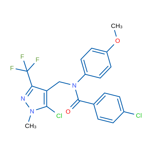 4-Chloro-N-{[5-chloro-1-methyl-3-(trifluoromethyl)-1H-pyrazol-4-yl]methyl}-N-(4-methoxyphenyl)benzamide 1g