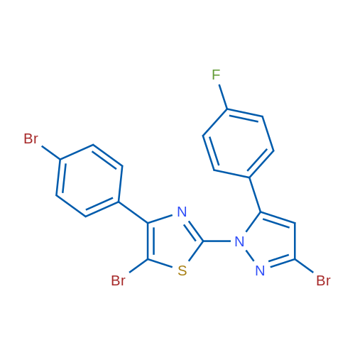 5-Bromo-2-[3-bromo-5-(4-fluorophenyl)-1H-pyrazol-1-yl]-4-(4-bromophenyl)-1,3-thiazole 1g