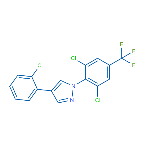 4-(2-Chlorophenyl)-1-[2,6-dichloro-4-(trifluoromethyl)phenyl]-1H-pyrazole 1g