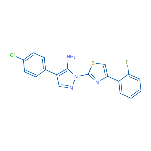 4-(4-Chlorophenyl)-1-[4-(2-fluorophenyl)-1,3-thiazol-2-yl]-1H-pyrazol-5-amine 1g
