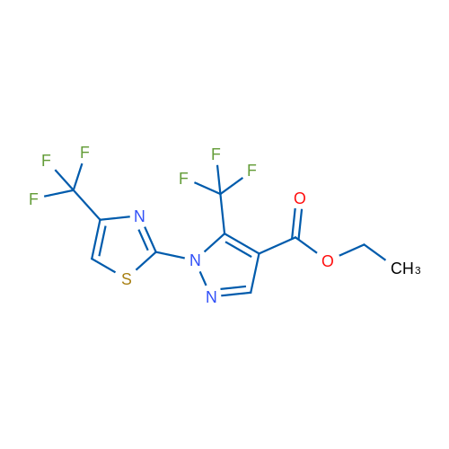 Ethyl 5-(trifluoromethyl)-1-[4-(trifluoromethyl)-1,3-thiazol-2-yl]-1H-pyrazole-4-carboxylate 1g