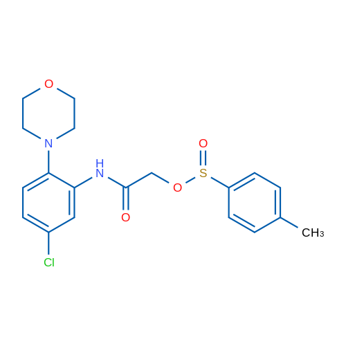 N-[5-Chloro-2-(morpholin-4-yl)phenyl]-2-[(4-methylbenzenesulfinyl)oxy]acetamide 1g