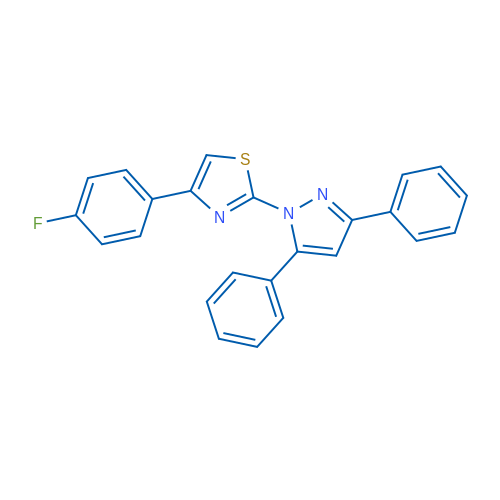 2-(3,5-Diphenyl-1H-pyrazol-1-yl)-4-(4-fluorophenyl)-1,3-thiazole 1g