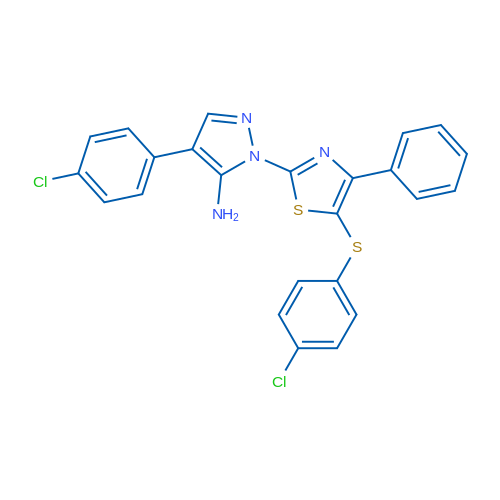 4-(4-Chlorophenyl)-1-{5-[(4-chlorophenyl)sulfanyl]-4-phenyl-1,3-thiazol-2-yl}-1H-pyrazol-5-amine 1g