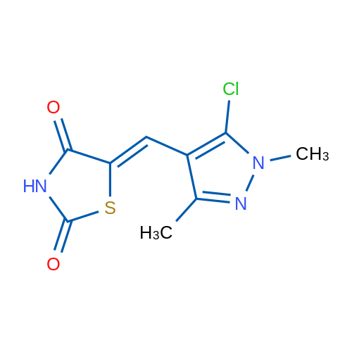 (5Z)-5-[(5-Chloro-1,3-dimethyl-1H-pyrazol-4-yl)methylidene]-1,3-thiazolidine-2,4-dione 1g