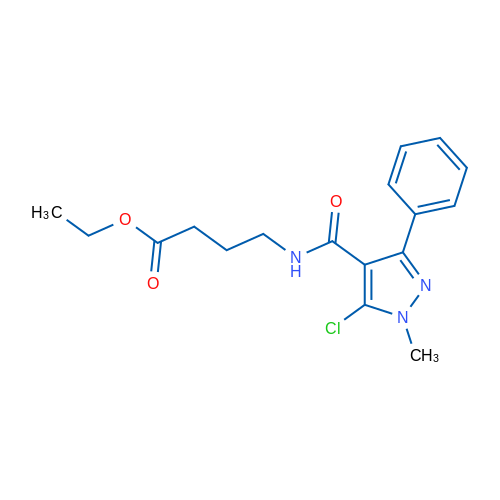Ethyl 4-[(5-chloro-1-methyl-3-phenyl-1H-pyrazol-4-yl)formamido]butanoate 1g