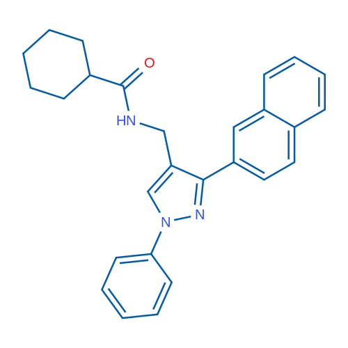 N-{[3-(naphthalen-2-yl)-1-phenyl-1H-pyrazol-4-yl]methyl}cyclohexanecarboxamide 1g