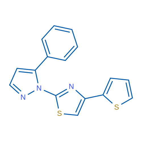 2-(5-Phenyl-1H-pyrazol-1-yl)-4-(thiophen-2-yl)-1,3-thiazole 1g