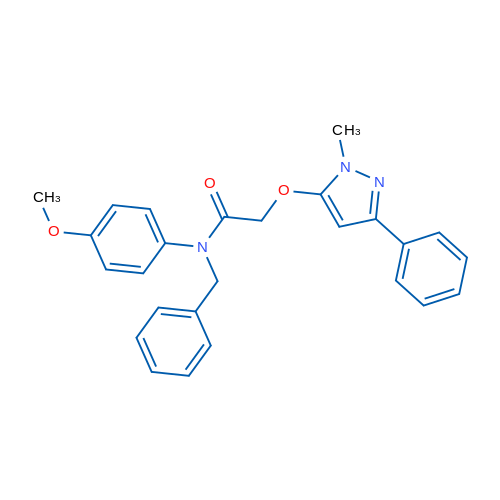 N-Benzyl-N-(4-methoxyphenyl)-2-[(1-methyl-3-phenyl-1H-pyrazol-5-yl)oxy]acetamide 1g