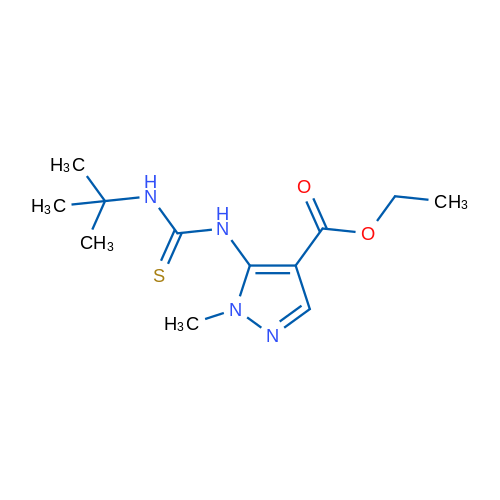 Ethyl 5-[(tert-butylcarbamothioyl)amino]-1-methyl-1H-pyrazole-4-carboxylate 1g