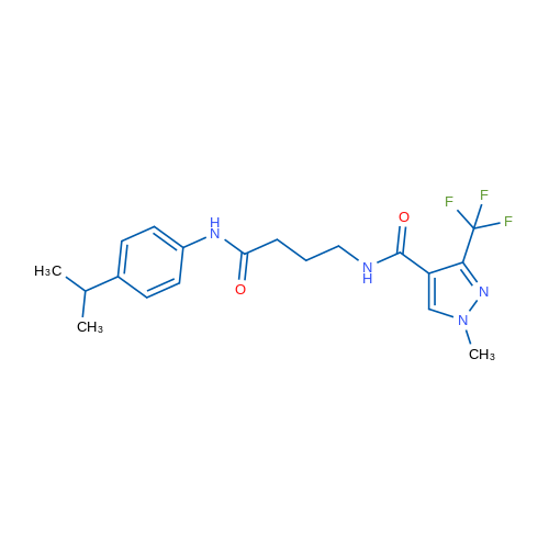 4-{[1-methyl-3-(trifluoromethyl)-1H-pyrazol-4-yl]formamido}-N-[4-(propan-2-yl)phenyl]butanamide 25mg