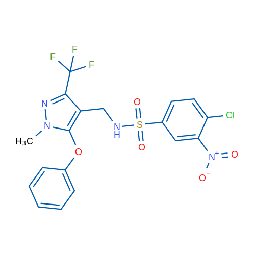 4-Chloro-N-{[1-methyl-5-phenoxy-3-(trifluoromethyl)-1H-pyrazol-4-yl]methyl}-3-nitrobenzene-1-sulfonamide 1g