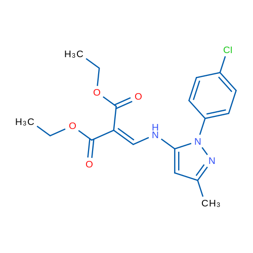 1,3-Diethyl 2-({[1-(4-chlorophenyl)-3-methyl-1H-pyrazol-5-yl]amino}methylidene)propanedioate 1g