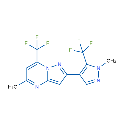 1-Methyl-4-[5-methyl-7-(trifluoromethyl)pyrazolo[1,5-a]pyrimidin-2-yl]-5-(trifluoromethyl)-1H-pyrazole 1g