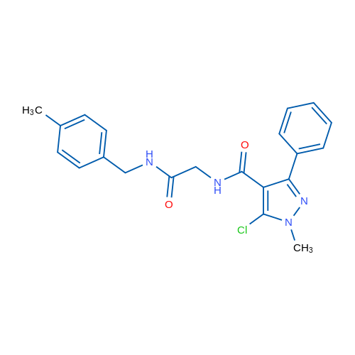 2-[(5-Chloro-1-methyl-3-phenyl-1H-pyrazol-4-yl)formamido]-N-[(4-methylphenyl)methyl]acetamide 1g