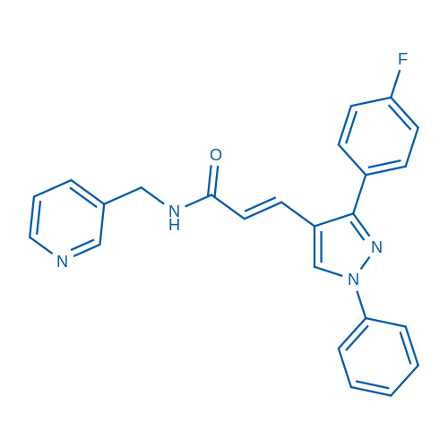 (2E)-3-[3-(4-Fluorophenyl)-1-phenyl-1H-pyrazol-4-yl]-N-(pyridin-3-ylmethyl)prop-2-enamide 25mg