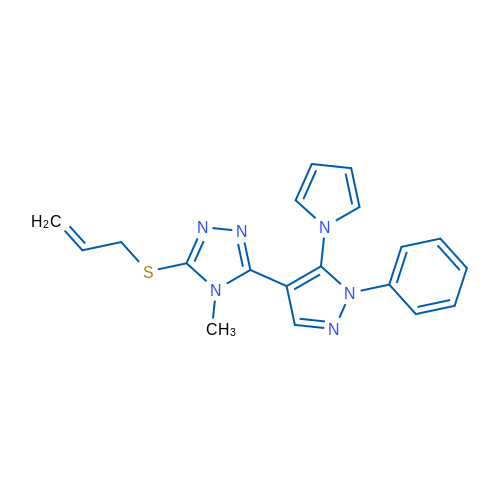 4-Methyl-3-[1-phenyl-5-(1H-pyrrol-1-yl)-1H-pyrazol-4-yl]-5-(prop-2-en-1-ylsulfanyl)-4H-1,2,4-triazole 1g