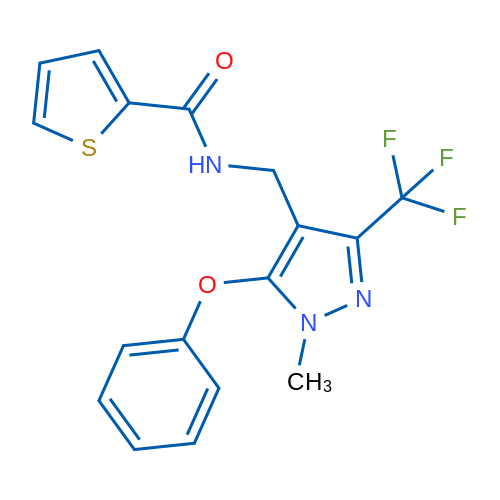 N-{[1-methyl-5-phenoxy-3-(trifluoromethyl)-1H-pyrazol-4-yl]methyl}thiophene-2-carboxamide 1g