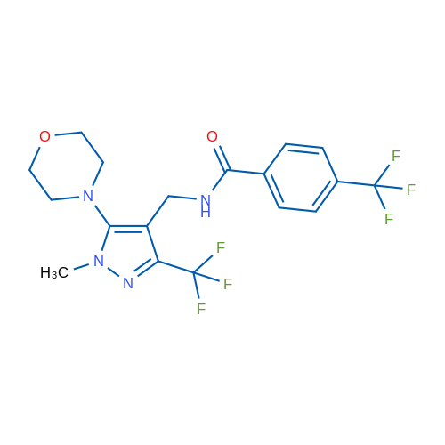 N-{[1-methyl-5-(morpholin-4-yl)-3-(trifluoromethyl)-1H-pyrazol-4-yl]methyl}-4-(trifluoromethyl)benzamide 1g