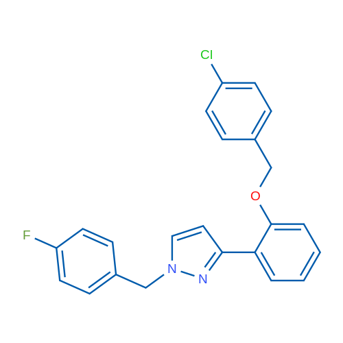 3-{2-[(4-chlorophenyl)methoxy]phenyl}-1-[(4-fluorophenyl)methyl]-1H-pyrazole 1g