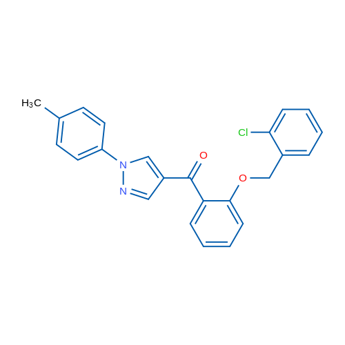 4-{2-[(2-chlorophenyl)methoxy]benzoyl}-1-(4-methylphenyl)-1H-pyrazole 1g