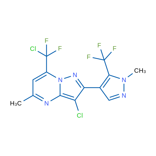 4-[3-Chloro-7-(chlorodifluoromethyl)-5-methylpyrazolo[1,5-a]pyrimidin-2-yl]-1-methyl-5-(trifluoromethyl)-1H-pyrazole 1g