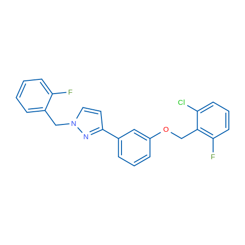 3-{3-[(2-chloro-6-fluorophenyl)methoxy]phenyl}-1-[(2-fluorophenyl)methyl]-1H-pyrazole 1g