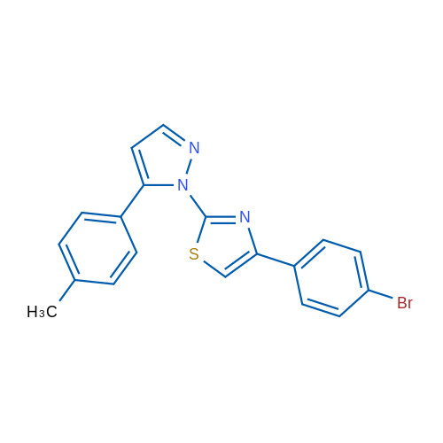 4-(4-Bromophenyl)-2-[5-(4-methylphenyl)-1H-pyrazol-1-yl]-1,3-thiazole 1g