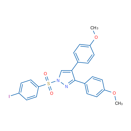 1-(4-Iodobenzenesulfonyl)-3,4-bis(4-methoxyphenyl)-1H-pyrazole 1g