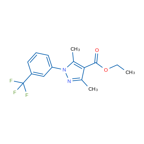 Ethyl 3,5-dimethyl-1-[3-(trifluoromethyl)phenyl]-1H-pyrazole-4-carboxylate 1g