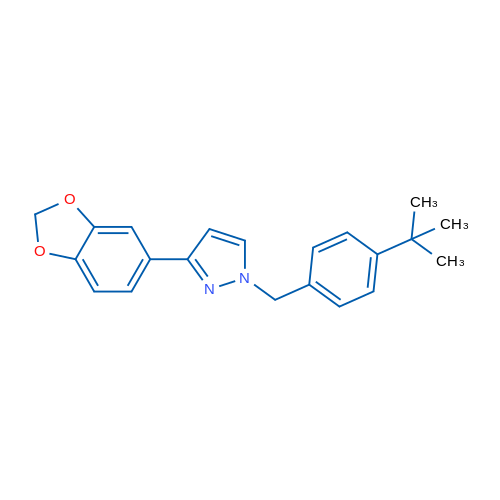 3-(2H-1,3-Benzodioxol-5-yl)-1-[(4-tert-butylphenyl)methyl]-1H-pyrazole 1g