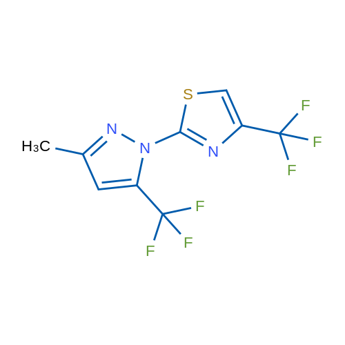 2-[3-Methyl-5-(trifluoromethyl)-1H-pyrazol-1-yl]-4-(trifluoromethyl)-1,3-thiazole 1g