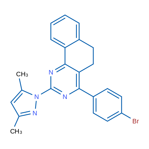 1-[4-(4-Bromophenyl)-5H,6H-benzo[h]quinazolin-2-yl]-3,5-dimethyl-1H-pyrazole 1g