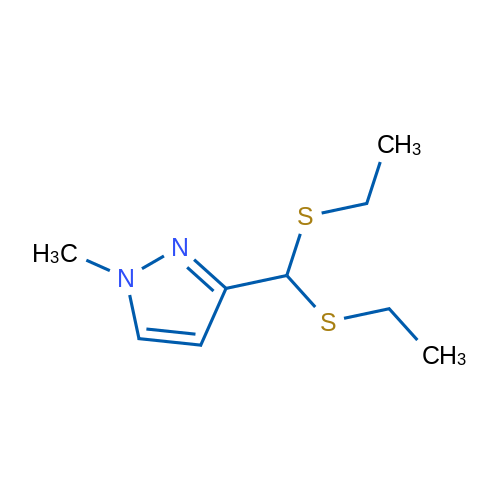 3-[Bis(ethylsulfanyl)methyl]-1-methyl-1H-pyrazole 1g