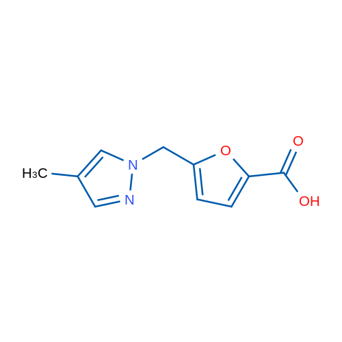 5-((4-Methyl-1H-pyrazol-1-yl)methyl)furan-2-carboxylic acid 1g