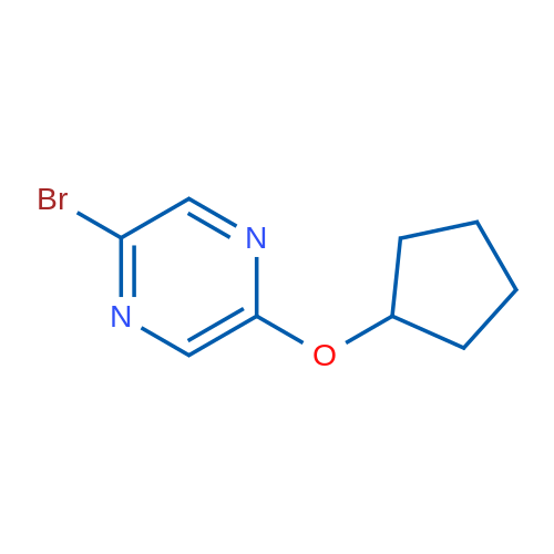 2-Bromo-5-(cyclopentyloxy)pyrazine 250mg