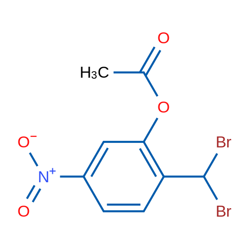 2-(Dibromomethyl)-5-nitrophenyl acetate 1g