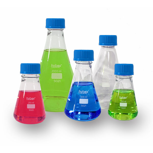 hybex™ Erlenmeyer Flask, threaded with cap, 2000ml, 1 Each