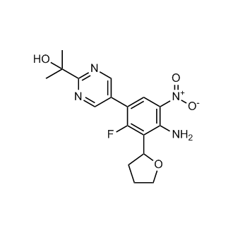 2-{5-[4-Amino-2-fluoro-5-nitro-3-(oxolan-2-yl)phenyl]pyrimidin-2-yl}propan-2-ol