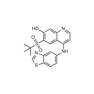 4-(Benzo[d]thiazol-5-ylamino)-6-(tert-butylsulfonyl)quinolin-7-ol