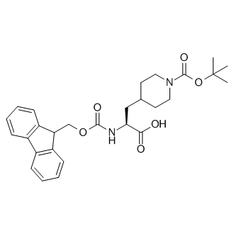 4-Piperidinepropanoic acid, 1-[(1,1-dimethylethoxy)carbonyl]-α-[[(9H-fluoren-9-ylmethoxy)carbonyl]amino]-, (S)-