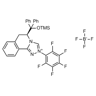 (S)-5-[Diphenyl[(trimethylsilyl)oxy]methyl]-5,6-dihydro-2-(2,3,4,5,6-pentafluorophenyl)-1,2,4-triazolo[3,4-a]isoquinolin-2-ium Tetrafluoroborate