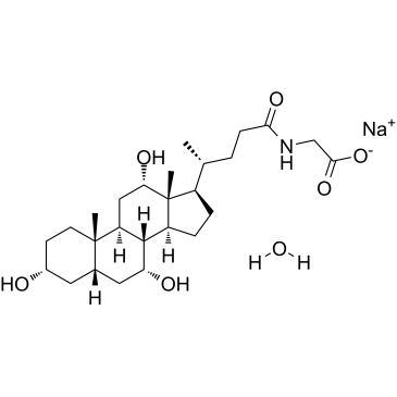 Glycine, N-[(3α,5β,7α,12α)-3,7,12-trihydroxy-24-oxocholan-24-yl]-, monosodium salt, monohydrate
