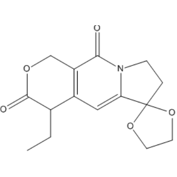 4-Ethyl-1,4,7,8-tetrahydro-3H,10H-spiro[pyrano[3,4-f]indolizine-6,2'-[1,3]dioxolane]-3,10-dione