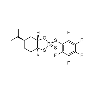 (2S,3aS,6R,7aS)-3a-Methyl-2-((perfluorophenyl)thio)-6-(prop-1-en-2-yl)hexahydrobenzo[d][1,3,2]oxathiaphosphole 2-sulfide
