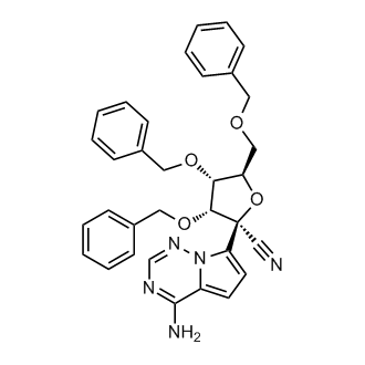 (2R,3R,4R,5R)-2-(4-Aminopyrrolo[2,1-f][1,2,4]triazin-7-yl)-3,4-bis(benzyloxy)-5-((benzyloxy)methyl)tetrahydrofuran-2-carbonitrile