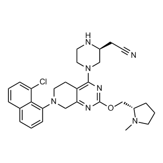 2-((S)-4-(7-(8-Chloronaphthalen-1-yl)-2-(((S)-1-methylpyrrolidin-2-yl)methoxy)-5,6,7,8-tetrahydropyrido[3,4-d]pyrimidin-4-yl)piperazin-2-yl)acetonitrile