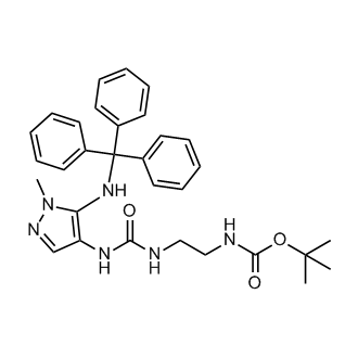 2-Methyl-3-tritylamino-4-[(2-N-bocamino)ethylaminoacarbonyl]amino-2H-pyrazole