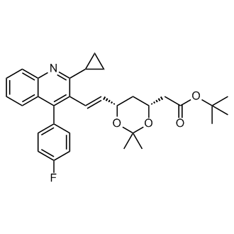 t-Butyl (3R,5S)-7-[2-cyclopropyl-4-(4-fluorophenyl)quinolin-3-yl]-3,5-isopropylidenedioxy-6-heptenoate